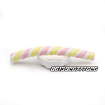 China Manufacturer Halal Fruit Flavor Long Twist Soft Marshmallow Candy