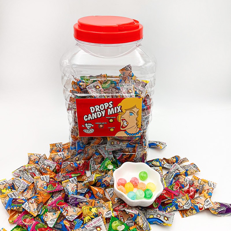 Superviviga Wholesale Custom Rainbow Ball Shape Super Sour Hard Candy