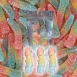 Wholesale Custom Bag Packing Ranibow Sweet Pizza Shape Chewy Freeze Dried Candy