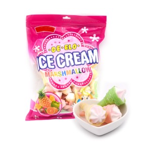 袋装清真水果味棉花糖彩色冰淇淋棉花糖