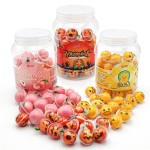 Wholesale Custom Earth Eye Shaped Jam Sandwich Halal Bulk Ball Gummy Chewing Candy Gum