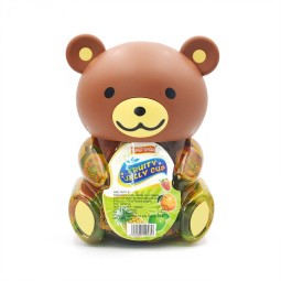 OEM Assorted Bear Plastic Coin Piggy Bank Packing Fruit Jelly