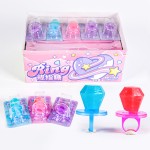 Wholesale Custom Assorted Mix Fruit Flavor Diamond Ring Pop Shape Lollipop Hard Candy
