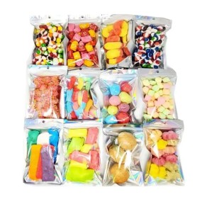 Wholesale Custom Bag Packing Ranibow Sweet Sour Fruit Favour Chewy Freeze Dried Candy