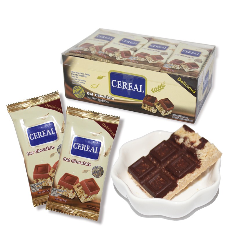 OEM Nutrition square Cube Cereal Oat Chocolate Coated bar