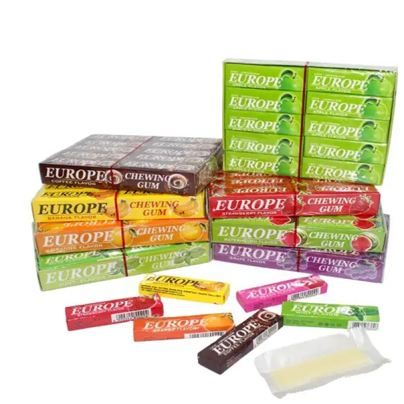 Wholesale Custom Sweet Fruit Stick Europe Chewing Gum Manufacturers