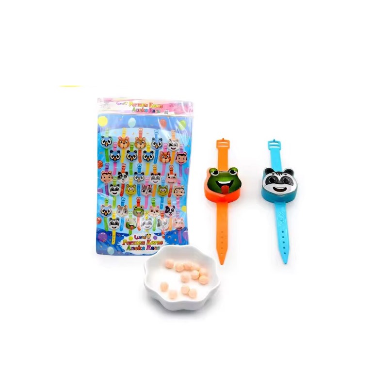 Yixinfoods Wholesale Custom Cartoon Wrist Watch Toy Fill Compress Candy