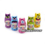 Cartoon Toys Bottle Packing Colorful Fruit Flavor Sour Puffed Candy Sweets