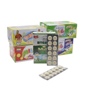 Wholesale Compressed Round Shape Chinese Dry Cow Milk Tablet Candy
