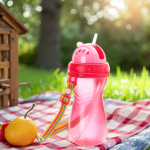 Baby Water Bottle Supplier - Large Capacity Hanging Rope PP Material