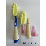 Household Cleaning Brush Factory - 2 in 1 Nylon Steel PP Material