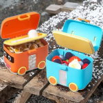 Powder Box Manufacturer - Three-Compartment Portable Rotating Plastic