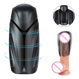 Electric Men Penis Trainer Pocket Pussy Delay Ejaculation Stimulate Glans Vibrating Massager Male Masturbator  for Men