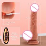 Realistic 7.87 Inch Thrusting Dildo Vibrator for Women Soft Adult Sex Toys with Heating for Anal Clit & G-Spot Stimulation