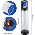 Pull Rod with Watch Booster Pump Vibration Sex Dildo Enlargement, Vibration Mode Penis Enlargement Pump for Man