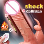 Rotating Rabbit Silicone Dildo Vibrator Soft Adult Sex Toy for Female Masturbator Clitoris Vagina Orgasm