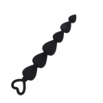Heart Shaped Six Bead Silicone Anal Plug for Men and Women
