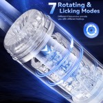 Waterproof Spa Massager Pocket Pussy Stroker Sex Machine Penis Pump Sucking Rotating Automatic Male Masturbator Sex Toys for Men