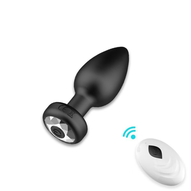 SM Black Silicone Electric Anal Plug With Remote Control Flirting Couple Sex Pleasure Device Adult Sex Toys for Female and Male