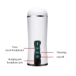 Voice Vibrating Electric Male Masturbator Cup Deep Throat Silicone 3D Realistic Pocket Pussy Oral Sex Toy for Man Masturbation