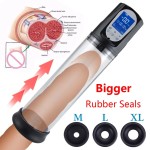 Electric Penis Vacuum LCD Pump Sex Toys for Men Enlargement Extend Trainer Sucking Vibrator Machine Vagina Male Masturbator