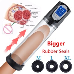 Electric Penis Vacuum LCD Pump Sex Toys for Men Enlargement Extend Trainer Sucking Vibrator Machine Vagina Male Masturbator