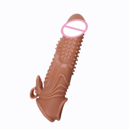 Crystal Penis Set Large Vibration Wolf Teeth Set Enlarged and Extended Masturbation Couple Sex Products