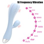 Young Will Masturbator Dual Motor G Spot Clitoris Stimulator 10 Frequency Dildo Vibrator Rabbit Vibrator Wand Sex Toys for Women