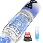 Waterproof Spa Massager Pocket Pussy Stroker Sex Machine Penis Pump Sucking Rotating Automatic Male Masturbator Sex Toys for Men