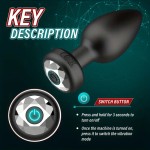 SM Black Silicone Electric Anal Plug With Remote Control Flirting Couple Sex Pleasure Device Adult Sex Toys for Female and Male