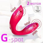 USB Powered Adult Sex Toys for Women Wearable Vibrating Panties with Dual Motors Kegel Ball & Dildo Vaginal Vibrators