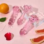 Crystal Rose Anal Plug Beads Adult Anal Training Sex Toys Women G-Spot Masturbation Pink Glass Dildo Butt Plug for Female Male