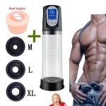 Electric Penis Vacuum LCD Pump Sex Toys for Men Enlargement Extend Trainer Sucking Vibrator Machine Vagina Male Masturbator