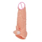 Crystal Penis Set Large Vibration Wolf Teeth Set Enlarged and Extended Masturbation Couple Sex Products