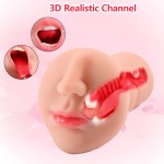 Lijoin Oral Sex Masturbator  Sex Toys for Men  Hot Selling Two Openings  Perfect Size Pocket Pusy  Masturbator