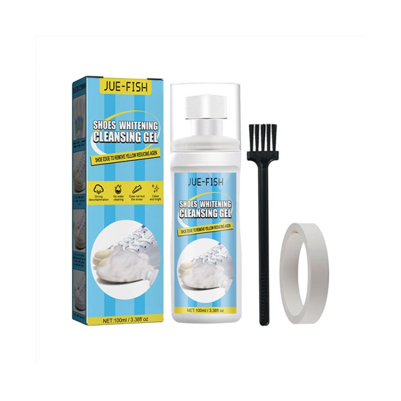 Jue Fish Little White Shoe Cleaner Wash Free Shoes Whitening Cleansing Gel for Sneaker