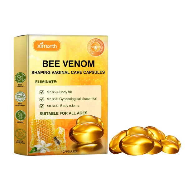 Bee Venom Body Shaping Vaginal Care Tightening Capsules Women Body Private Vaginal Tighten Melts Vagina Shrinking Detox Capsule