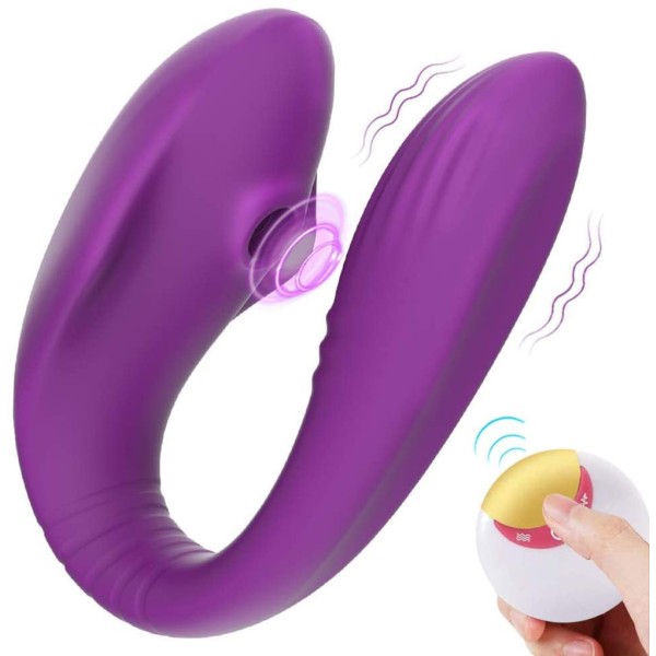 Remote Control Double Vibrators for Couple Wearable U Shape Dildo Vibrator G Spot Clitoris Stimulator Adult Sex Toys for Woman