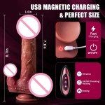 Realistic Silicone Remote Control Vibrator Big Dildo Sex Toy for Women Thrusting Tongue Licking Dildo Masturbator