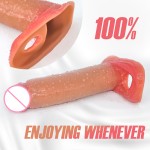 Wear Liquid Silicone Wolf Tooth Suit to Simulate a Hollow and Enlarged Penis