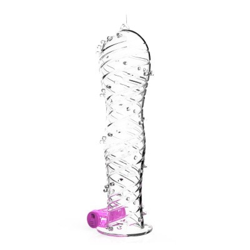 Reusable Sex Toy Vibrating Penises Extension Crystal Condoms for Men