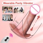 Thrusting Dildo Vibrator Wearable Telescopic Penis Female Anal Vagina Masturbation Adult Women Outdoor Remote Control Sex Toys