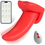 YQ APP Remote Control 9 Customizable Intensities  Portable Licking Tongue Vibrator Clitoral Vibrators Clit Stimulator for Women