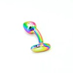 Metal Anal Plug with G-spot Mushroom Head Massage Stick for Adult Use