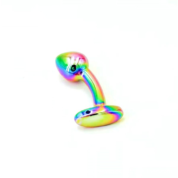 Metal Anal Plug with G-spot Mushroom Head Massage Stick for Adult Use