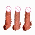Male Penis Set Locking Ring  Elongated and Thickened Crystal Set Particle Vibrating Wolf Tooth Set  Adult Product