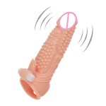 Crystal Penis Set Large Vibration Wolf Teeth Set Enlarged and Extended Masturbation Couple Sex Products
