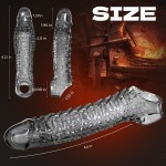 Penis Wolf Tooth Sleeve Lengthened and Thickened and Enlarged Couples Vibrating Sex Products Men's Thorny Vibrator Toys