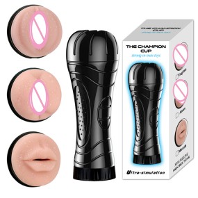 BlueRabbit Wholesale Sex Toys for Men Reusable Vacuum Pocket Anal Mouth Soft Pussy Masturbator for Man Vagina