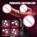 Realistic Silicone Remote Control Vibrator Big Dildo Sex Toy for Women Thrusting Tongue Licking Dildo Masturbator
